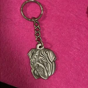 Rawcliffe Pewter 1982 I love my Bulldog Key Chain